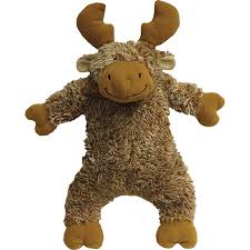 A brown moose with a beige stomach and antlers. Large Moose Stuffed Animal Cheap Online