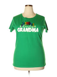 details about lucky women green short sleeve t shirt 2 x plus