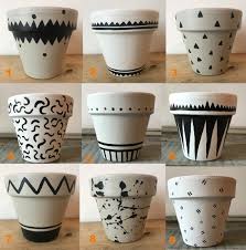 Small money tree growth in idea pot. Small Hand Painted Geometric Pattern Plant Pots Painted Gardenpotsdiy In 2020 Small Flower Pots Painted Plant Pots Painted Flower Pots