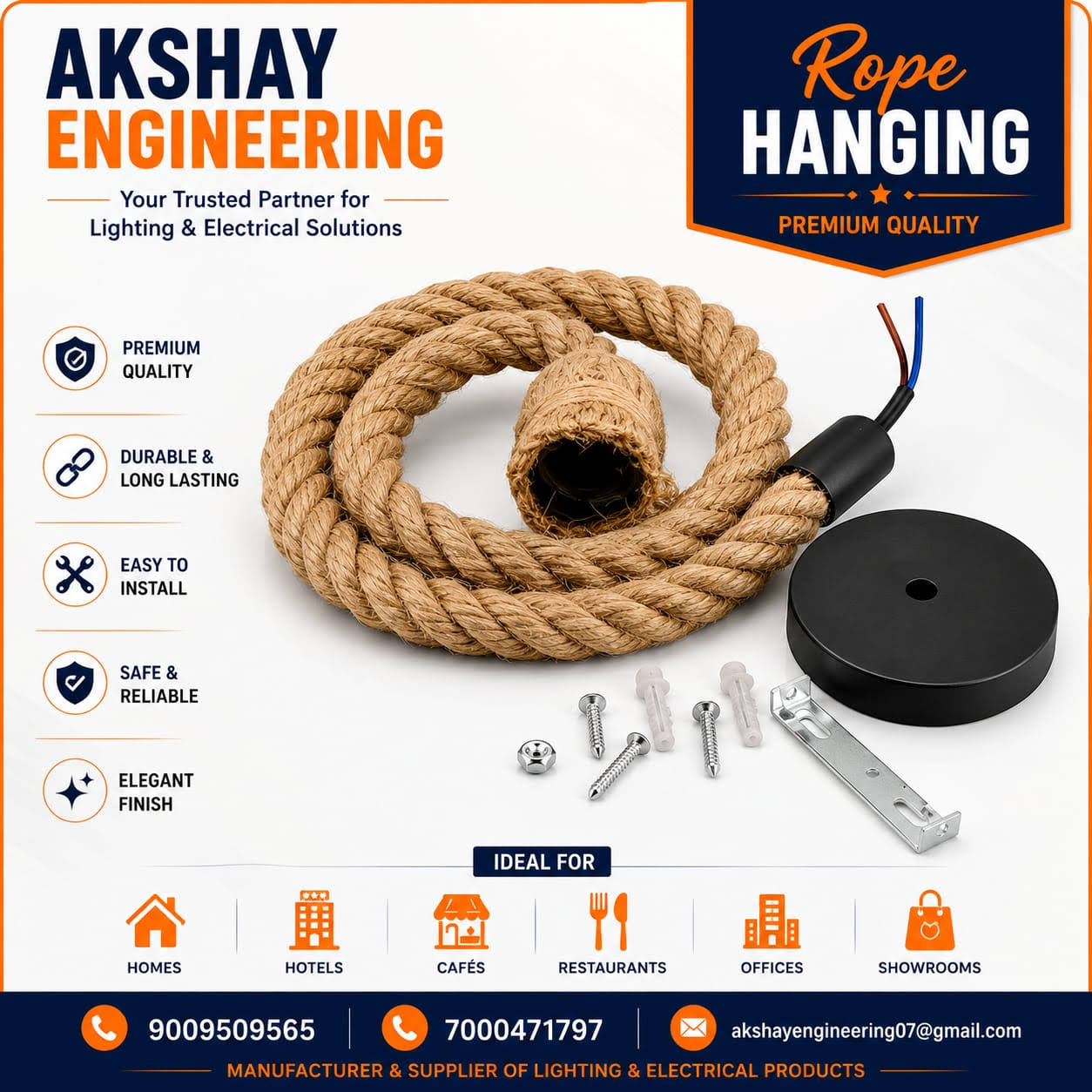 ROPE HANGING HOLDER WITH BASE PLATE product image