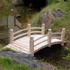 Shine Company 5 Ft Natural Cedar Garden Bridge Lowes Com Cedar Garden Bridge Garden Bridge Garden Bridge Design