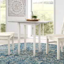 This furniture has a multipurpose function also compatible as a desk, makeup four people will fit comfortably around this elegant table with leaves up. Drop Leaf Dining Tables On Sale Now Wayfair