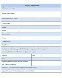 Company Registration Form Sample Forms Registration Form Sample Registration Form Free Math Help
