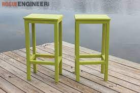 Adjustable height diy industrial bar stool. Easiest Bar Stools Ever Free Diy Plans Rogue Engineer Diy Stool Diy Barstool Diy Bar Stools