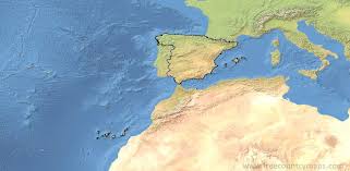 Teachers can print out unlimited individual copies of country map outlines to test students on location labeling or ask them to draw symbols or terrain elements, just to name a couple of suggestions. Outline Maps Of Spain Vector And Gif Map For Youtube