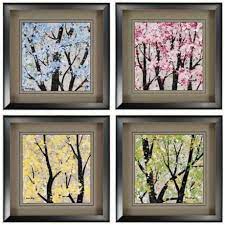 Maybe you would like to learn more about one of these? Four Seasons Set Of 4 18 Square Framed Wall Art 2d099 Lamps Plus Framed Wall Art Wall Art Painting Wall Art