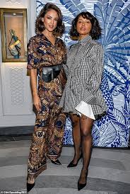 Eiza Gonzalez Rocks Patterned Silky Set As Kat Graham Goes Gingham For Dior Takeover Daily Mail Online
