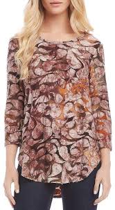 Karen Kane Tie Dyed Burnout Tee Tie Dye Karen Kane Tie Dyed
