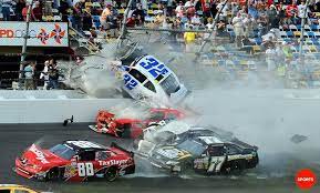 The average nascar race draws about three million viewers, up slightly from last year when president trump will attend the race sunday, becoming the second sitting president to do so, after president george w. Usa Today Sports On Twitter Nascar Wrecks Daytona Car Nascar Racing