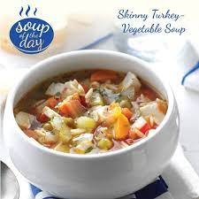 Skinny Turkey Vegetable Soup Recipe Vegetable Soup Recipes Turkey Vegetables Turkey Vegetable Soup