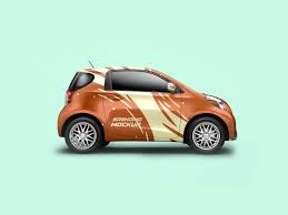 Mini Electric Car Branding Mockup Psd Branding Mockups Psd Branding Mockups Mockup Psd