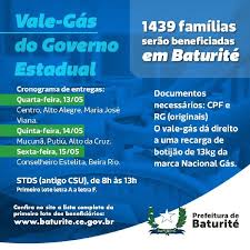 O vale gás, ou o bolsa gás como muitos costumam chamar, é um benefício do governo que visa ajudar famílias carentes ou que se encontram em situação de risco. A Prefeitura De Baturite Comunica Que 1 439 Familias Serao Beneficiadas Com O Vale Gas