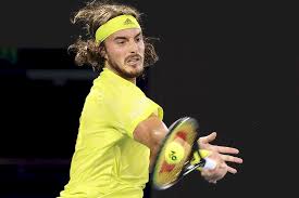 Stefanos tsitsipas of greece plays a forehand during round one of the australian open tennis at melbourne park tennis centre on january 20, 2020 greek man stefanos tsitsipas is one of the most watched tennis player from the young generation. 9unr4zqqqzx8nm
