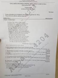Maybe you would like to learn more about one of these? Simulare Evaluare NaÅ£ionalÄƒ 2018 Avem Subiectele Si Baremul La RomanÄƒ Clasa A Viii A