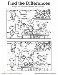 Find The Differences At A Picnic Worksheet Education Com Actividades Escolares Actividades En Clase Actividades De Percepcion Visual