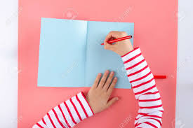 Choose a pattern and print it. Paper Craft Mothers Day Card Kids Made Paper Flowers Diy Instruction Step6 Top View Kids Hand Writing Greetings On Card Stock Photo Picture And Royalty Free Image Image 146895605