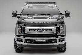2017 2019 Ford Super Duty Xlt Xl Stx Oem Grille Led Kit With 2 6 Inch Led Straight Single Row Slim Light Bars Black Pn Z415571 Kit
