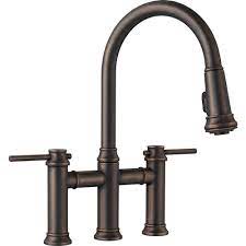 Maybe you would like to learn more about one of these? Blanco Empressa 2 Handle Bridge Kitchen Faucet With Pull Down Sprayer In Oil Rubbed Bronze 442507 The Home Depot