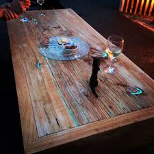 Macrocarpa Timber Slab Coffee Table With Glow In The Dark Resin Wood Diy Resin Table Wood Slab