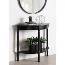 Canora Grey Orton Half Moon Wood Console Table Wayfair Console Table Decorating Console Table Wood Console Table