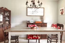 You also get some 411 behind those matching benches! Farmhouse Table Plans Insteading