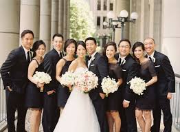 You could even mix black and grey. Black Bridesmaid Dresses For An Elegant Black Tie Wedding In San