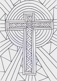 Reflective Colouring Cross Jpg 1 134 1 600 Pixels Cross Coloring Page Coloring Pages Christian Coloring