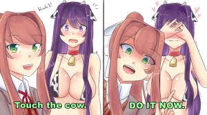 doki doki literature club, monika, yuri (doki doki literature club),  raionart - Rule 34 World