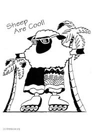 Color the pictures online or print them to color them with your paints or crayons. Coloring Page Cool Sheep Free Printable Coloring Pages Img 6015