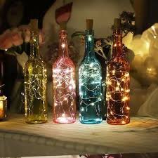 Wine Bottle Cork Lights The Shopolics Lighted Wine Bottles Bottle Lights Painted Glass Bottles