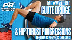 Ball glute bridge (with optional leg raise) most difficult: Bodyweight Glute Bridge Hip Thrust Progressions Michael Hermann