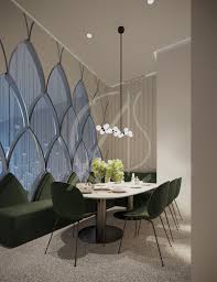 Rich Dark Green Upholstered Sofa And Dining Chairs Accommodate Large Gatherings In The Cisne Lounge C Lounge Interiors Restaurant Interior Design Lounge Design
