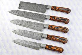 Almazan knives, carbon steel kn, cleaver knife, custom handmade knife, hunting knife, skinner knife. Out Of Stock New Stock On Way Hand Forged Damascus Steel Laminate Wood Set Of 5 Chef Knives Kitchen Knives Inc Leather Roll The Sheffield Cutlery Shop