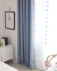 Pom Pom Pair Of Blackout Curtains In 5 Colors Kids Blackout Curtains Nursery Blackout Curtains Curtains Nursery Bedroom Curtains Tassel Kids Blackout Curtains Kids Curtains Nursery Blackout Curtains