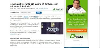 Alphabet is one of the most innovative companies in the modern technological age. Is Alphabet Inc Googl Eyeing Wi Fi Success In Indonesia After India Investorplace Railway Enquiry