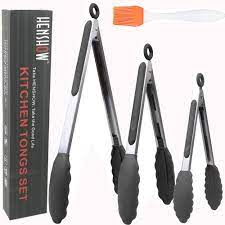 A delicious introduction to play: Henshow Zange Kuche Set 3 7 9 Und 12 Premium Edelstahl Grill Zange Antihaft Und Hitzebestandiger Griff Grillzange Silikon Zum Kochen Servieren Grillen Buffet Salat Eis Ofen Amazon De Kuche Haushalt