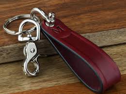 Personalized Leather Shackle Keychain Porte Cle Cuir Bricolage