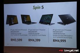 Today, acer malaysia has officially unveiled several new product lineups which are the swift 3 with nvidia geforce mx159 graphics card, the spin 5 equipped with the latest 8th gen intel core check out the features and price details with the product photos below! Sienauti Embrionas Diena Acer Spin 5 N17w1 Clarodelbosque Com