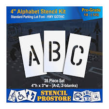 4 alphabet kit for curbs stencil sku: Curb And Median Stencils Max 69 Off 4 Kit Stencil Alphabet 28 Set Inch