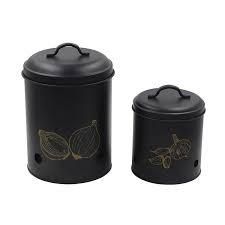 Keep the container covered to block light and prevent your spuds from spouting. Kitchen Storage Containers Canister Sets Galvanized Decor Products Manufacturer For Home And Garden