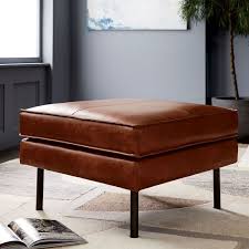 Great leather chair and leather ottoman. Axel Leather Ottoman
