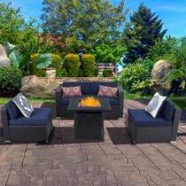 A fire pit with cozy seating area will be a perfect centerpiece of your backyard paradise. Bond Canyon Ridge Fire Pit Gas Wayfair