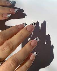 25 Latest French Tip Nail Art Designs Major Mag In 2021 Zebra Nails Glow Nails Best Acrylic Nails