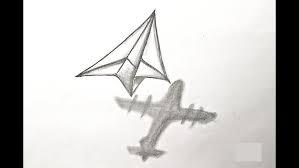 See more ideas about 3d drawings, easy 3d drawing, graph paper art. Easy 3d Illusion Plane Drawing On Paper Trick Art Youtube