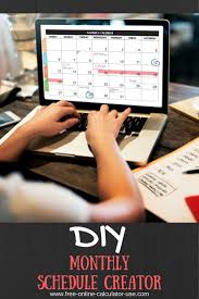 Monthly Schedule Creator Fill In Printable Calendar Pages Printable Calendar Pages Calendar Pages Calendar Creator