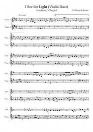 Can You Feel The Love Tonight Piano Sheet Music Musescore I See The Light Violin Duet Musescore Learnviolin Violin Sheet Music Violin Music Clarinet Music