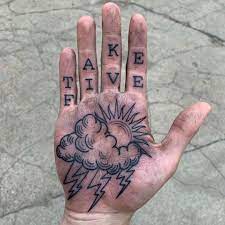 Sword as a symbol of destruction from the iconic sandman comics. Palm Tattoos By Luke A Ashley Inkppl