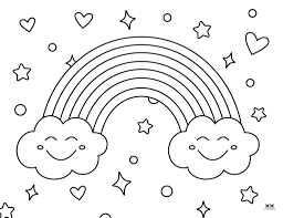 rainbow coloring pages 50 free printable pages printabulls
