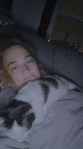 So my new cow kitty she also transforms into a scarf or neck warmer at  bedtime and she needs to do biscuits