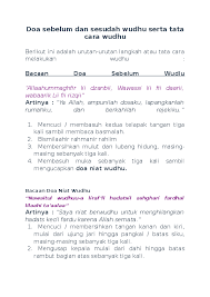 Tata cara berwudhu dengan benar beserta do'a ini adalah pratik berwudu semoga bermanfaat. Doc Doa Sebelum Dan Sesudah Wudhu Serta Tata Cara Wudhu Riezkie Saputra Academia Edu